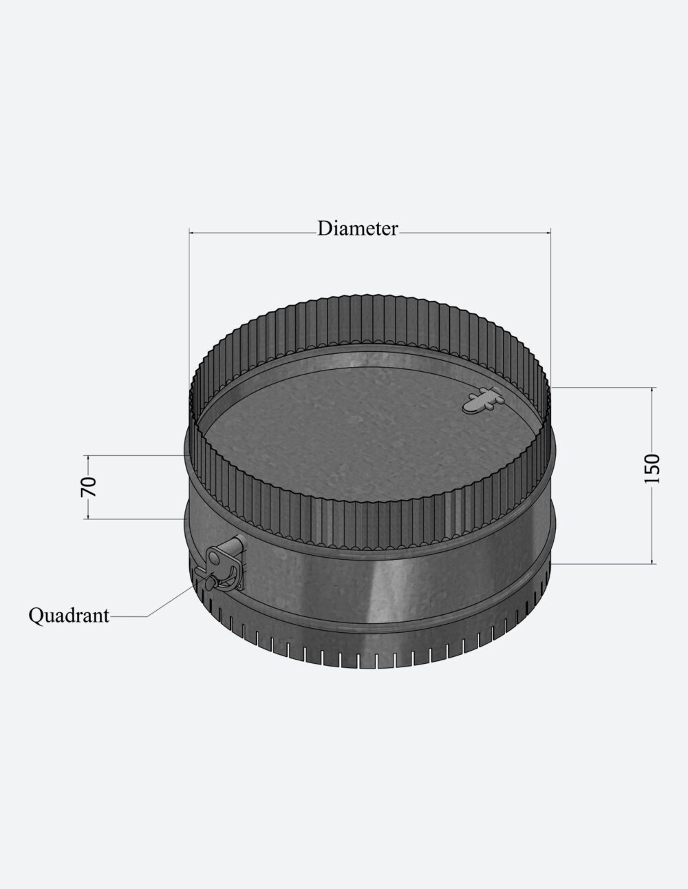 Castellated Spigots with Damper Blade - Image 2