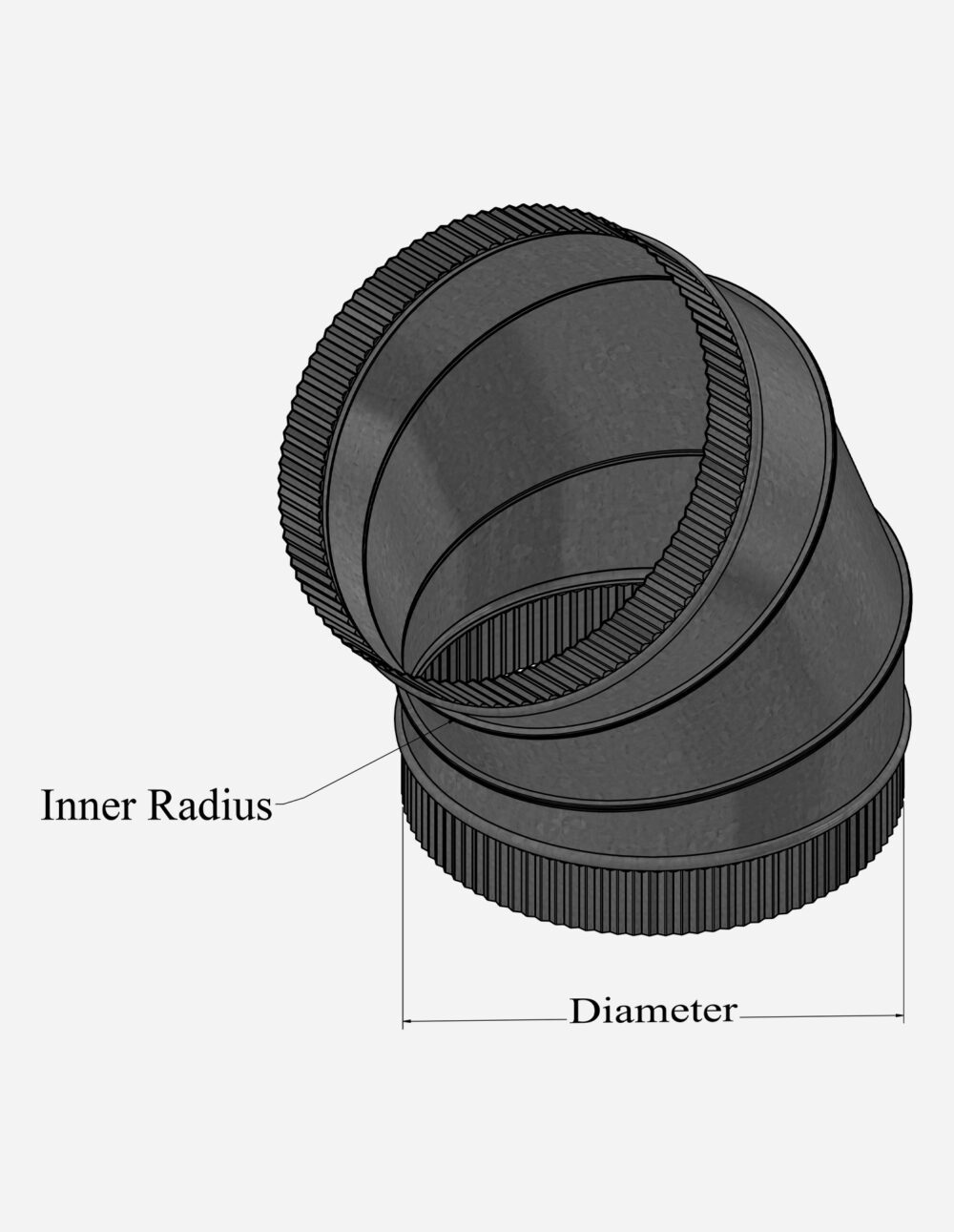 Fixed Elbow 45 Degree - Image 2