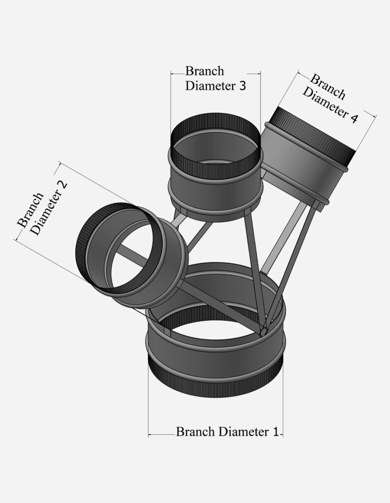 Insulated Y Branches 3 Way Quality Duct System Christchurch